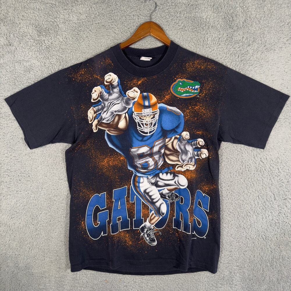 Vintage 90s Sunrise Florida Gators University AOP T-Shirt XL Single Stitch